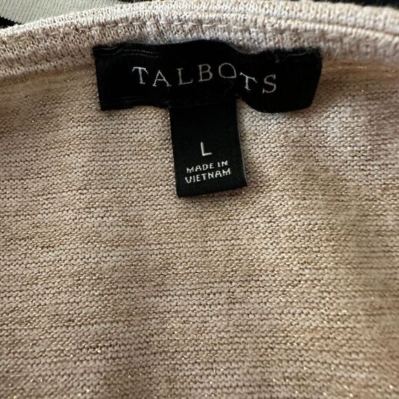 Ann Taylor gold neutral tie top- size M - Picture 6 of 8